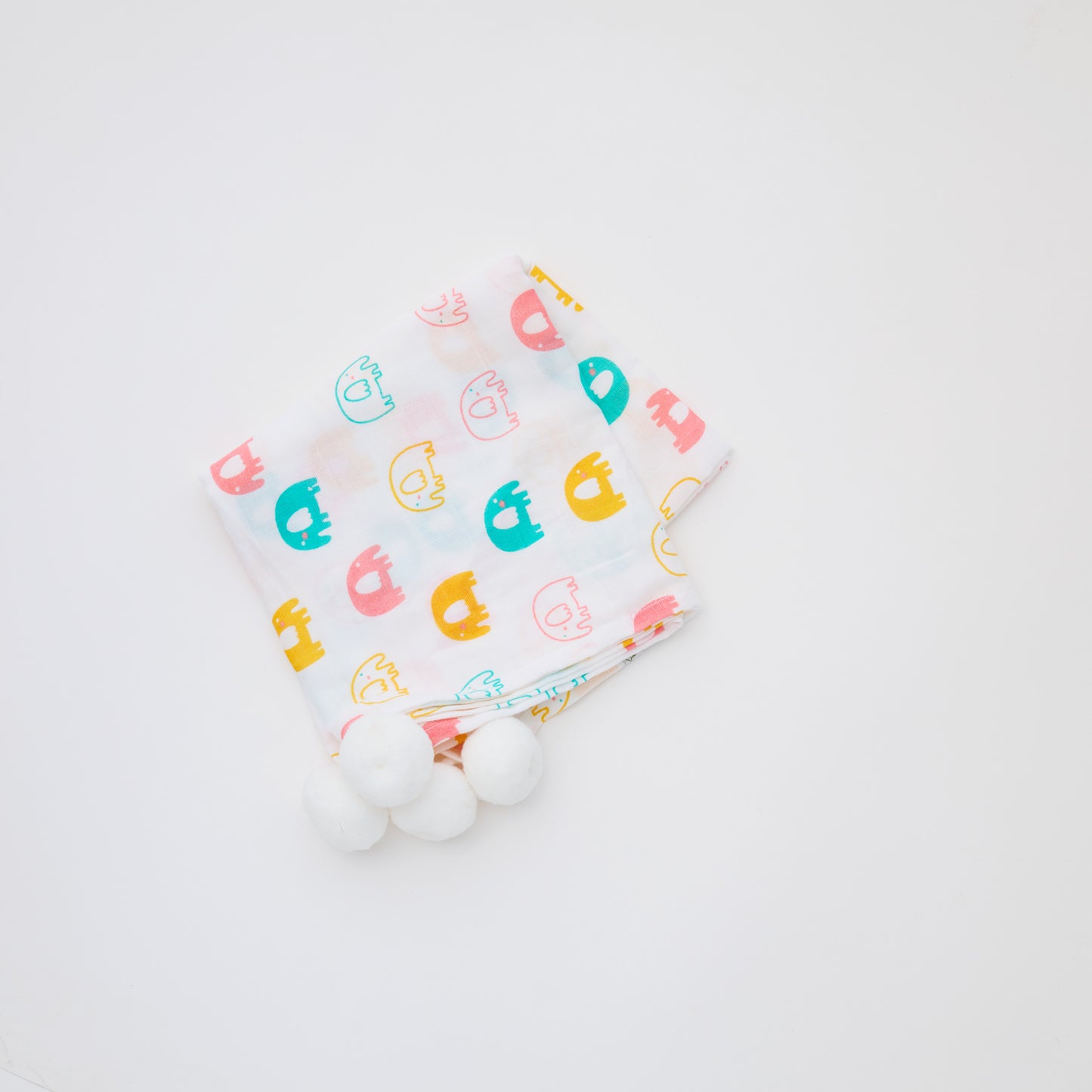 Pom Pom Muslin Square - Twin Pack